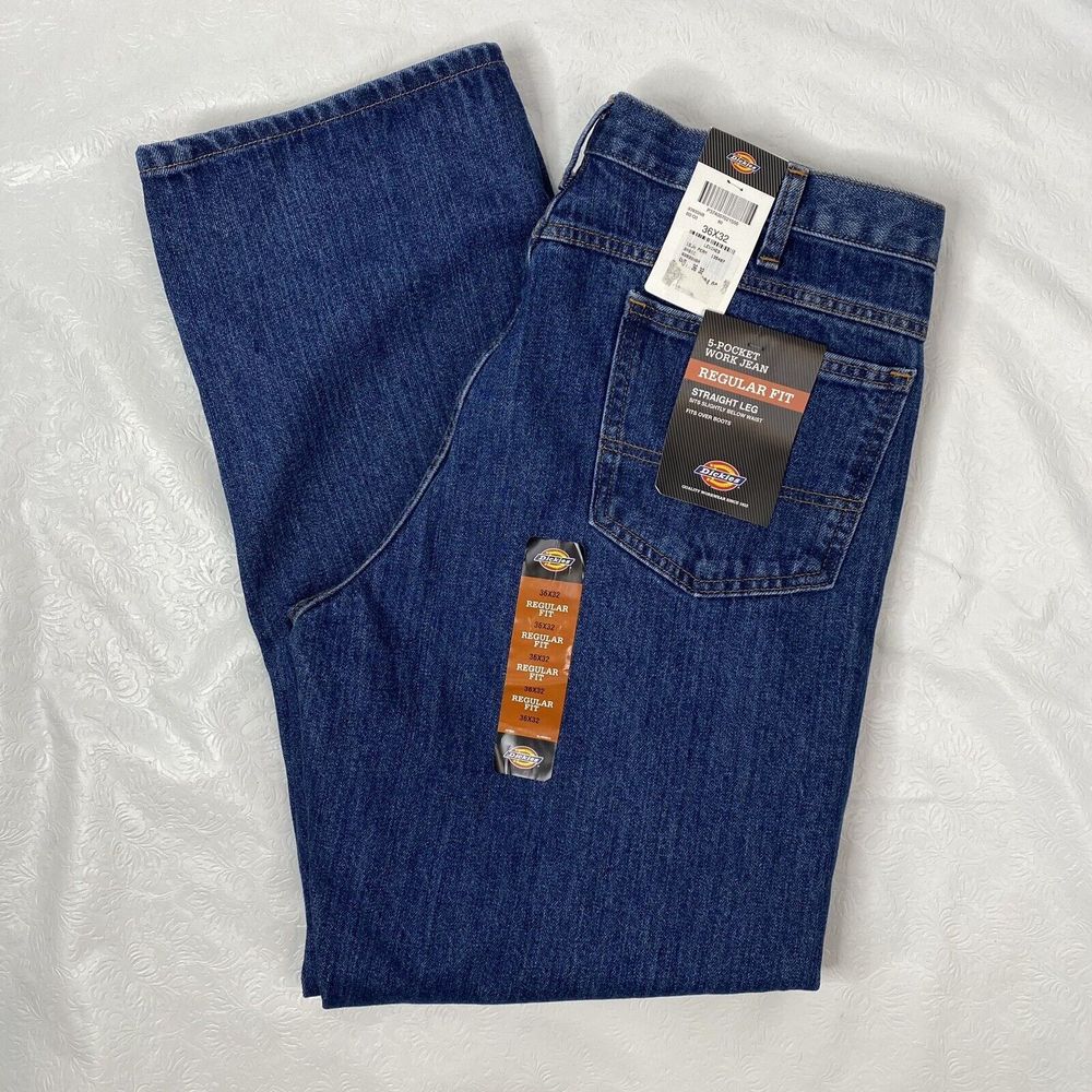 Dickies 36x32 5 Pocket Work Jean Regular Fit Straight Leg